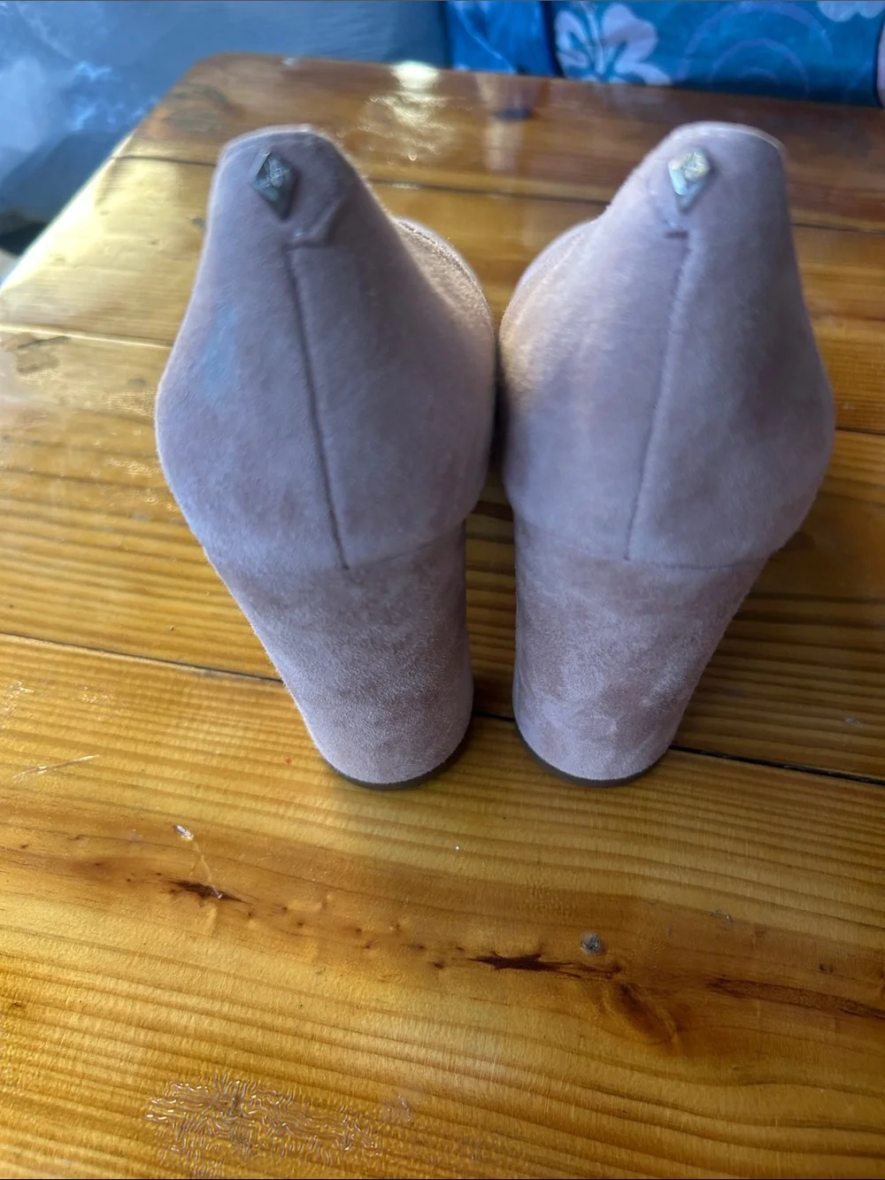 Sam Edelman Lavender Suede Round-Toe Pumps